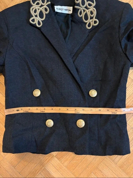 Albert Nipon Double-Breasted Embellished Collar Jacket - Picture 4 of 15